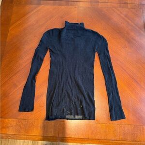 Black Turtleneck Long Sleeve Top